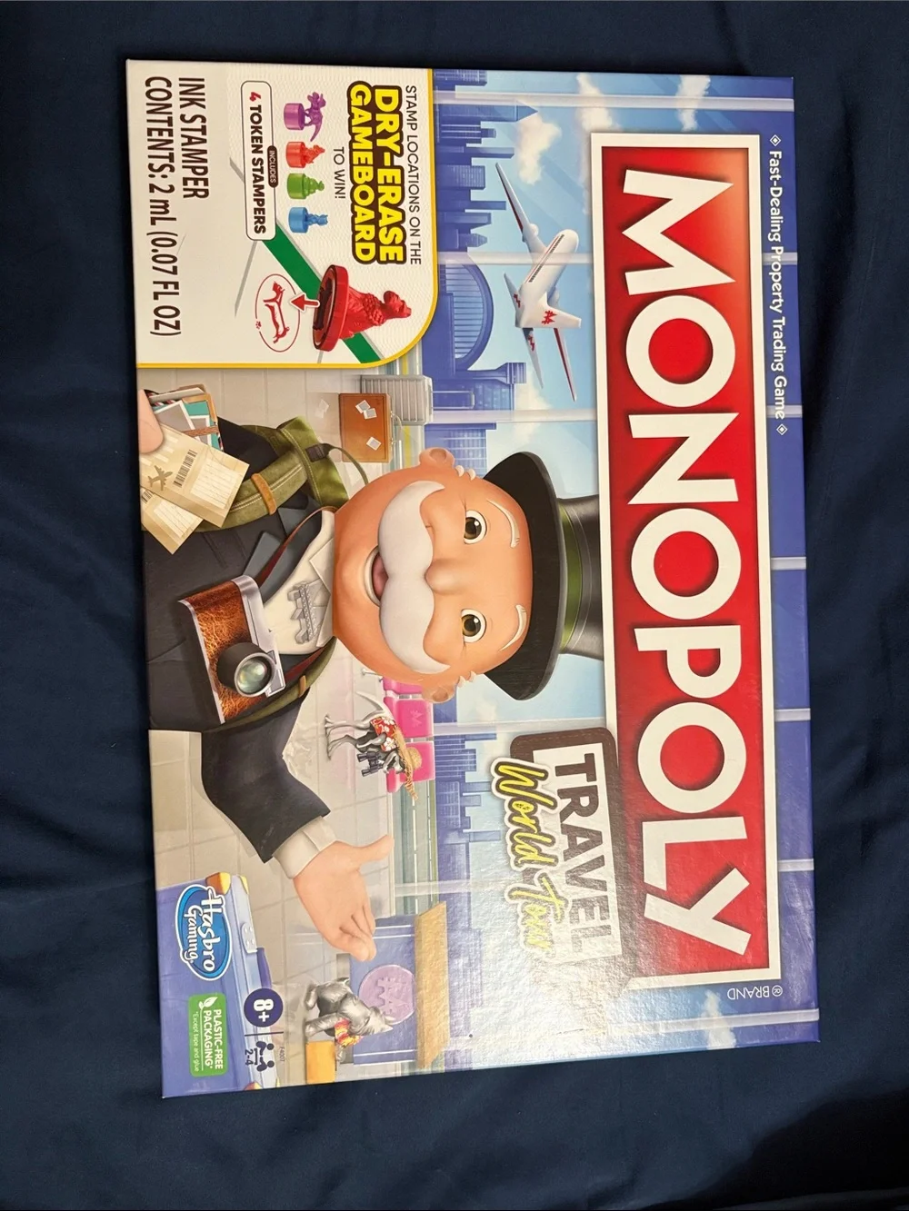 Monopoly Travel World Edition Board Game - Blue